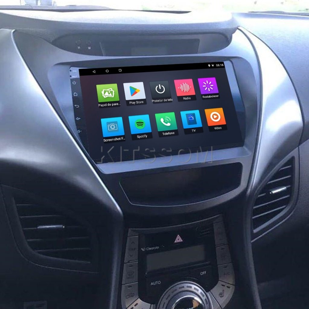 Multimídia Hyundai Elantra 2011 2012 2013 V2 Carplay 9"-V2 CAR AUDIO-Kitssom