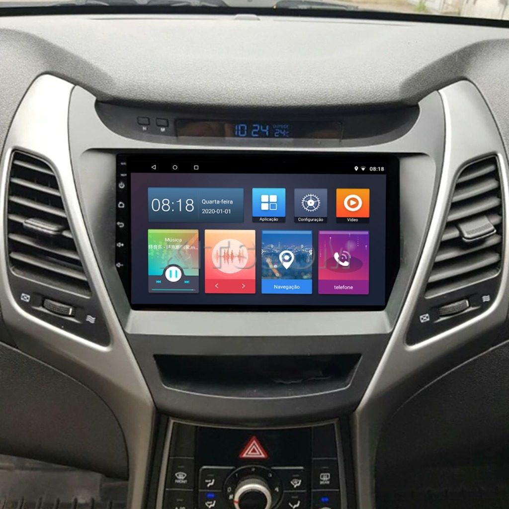 Multimídia Hyundai Elantra 2014 2015 2016 V2 Carplay 9"-V2 CAR AUDIO-Kitssom