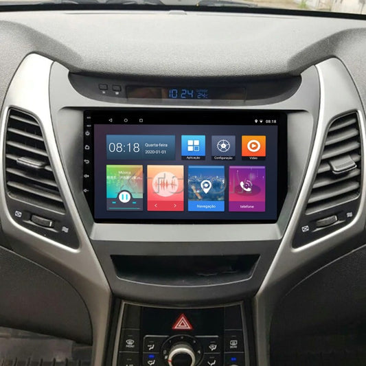Multimídia Hyundai Elantra 2014 2015 2016 V2 Carplay 9"-V2 CAR AUDIO-Kitssom