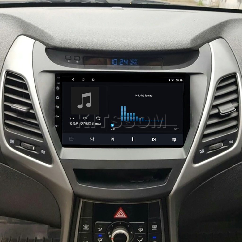 Multimídia Hyundai Elantra 2014 2015 2016 V2 Carplay 9"-V2 CAR AUDIO-Kitssom
