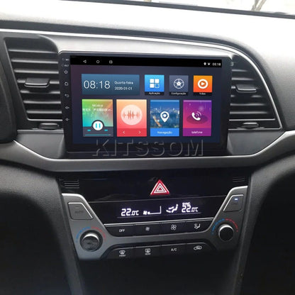 Multimídia Hyundai Elantra 2017 2018 2019 2020 V2 Carplay 9"-V2 CAR AUDIO-Kitssom