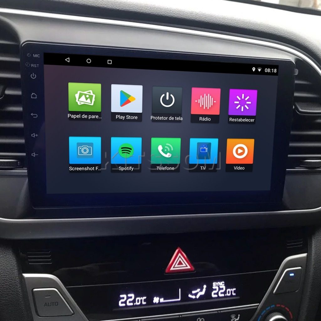 Multimídia Hyundai Elantra 2017 2018 2019 2020 V2 Carplay 9"-V2 CAR AUDIO-Kitssom