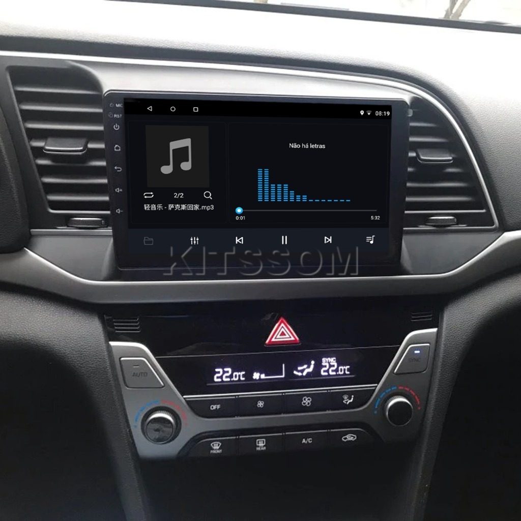 Multimídia Hyundai Elantra 2017 2018 2019 2020 V2 Carplay 9"-V2 CAR AUDIO-Kitssom