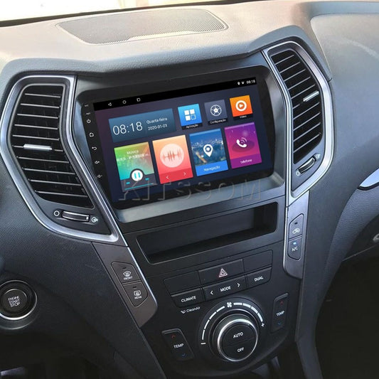 Multimídia Hyundai Santa Fé 2016 2017 2018 2019 V2 Carplay 9" 2014 2015-V2 CAR AUDIO-Kitssom
