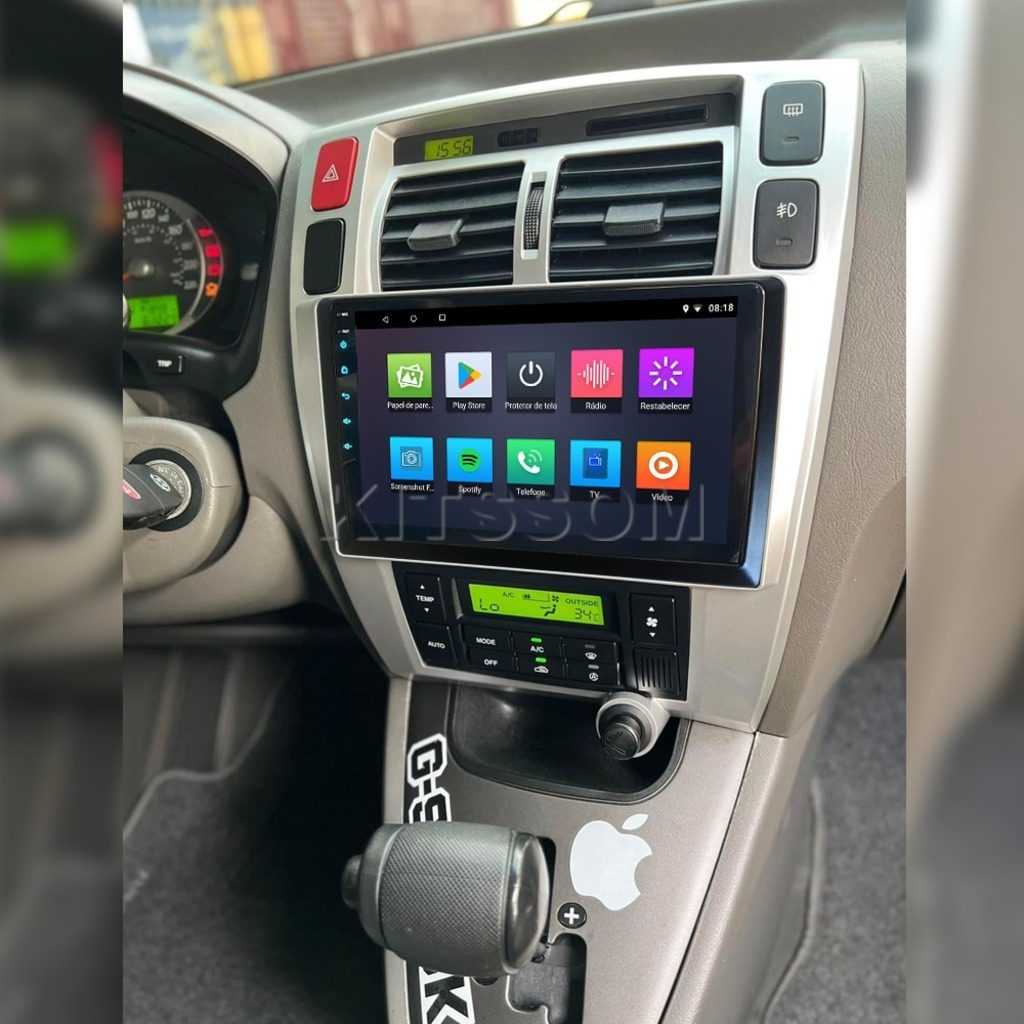 Multimídia Hyundai Tucson 2012 2013 2014 2015 V2 Carplay 9" 2007 2008 2009 2010 2011-V2 CAR AUDIO-Kitssom