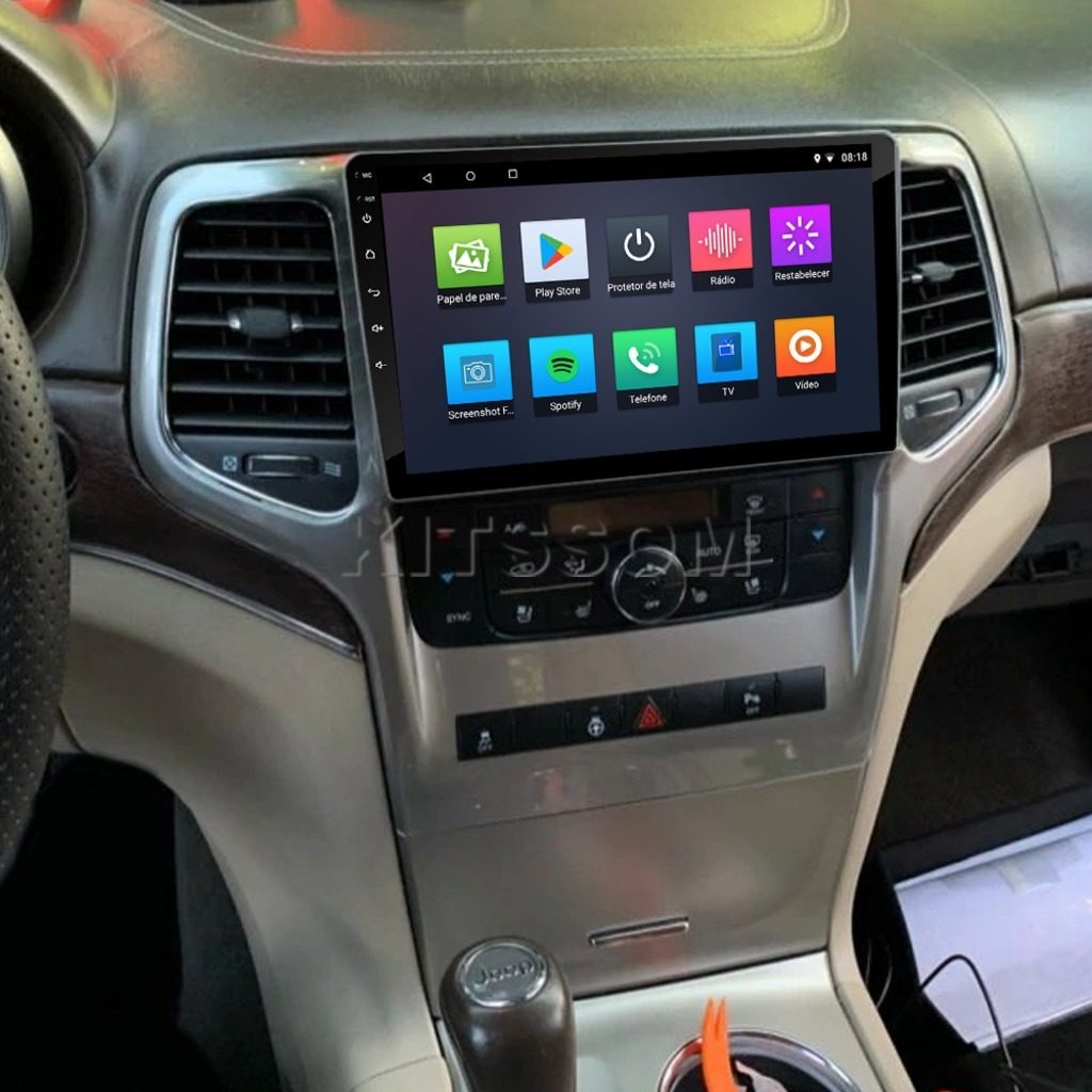 Multimídia Jeep Cherokee 2011 2012 2013 2014 V2 Carplay 9"-V2 CAR AUDIO-Kitssom