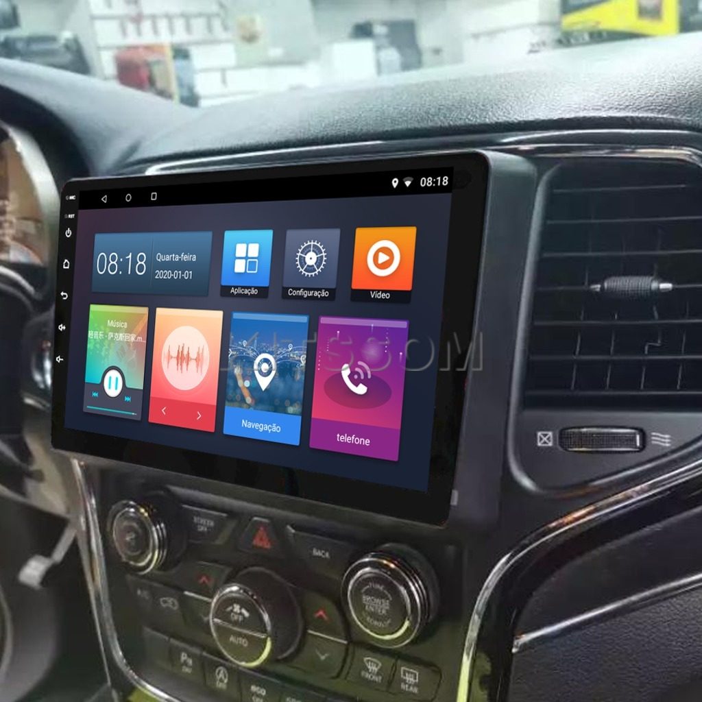 Multimídia Jeep Cherokee 2014 2015 2016 2017 V2 Carplay 9"-V2 CAR AUDIO-Kitssom