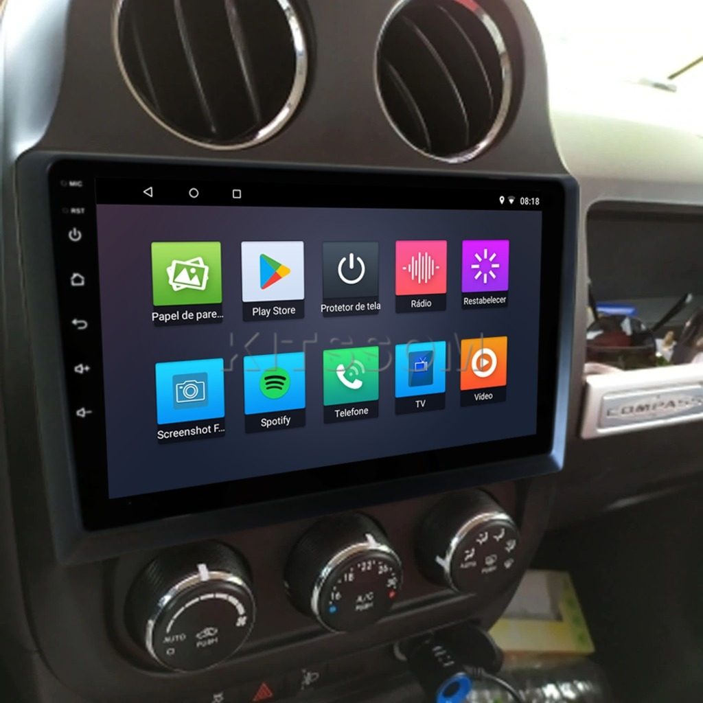 Multimídia Jeep Compass 2012 2013 2014 2015 2016 V2 Carplay 9" 2011-V2 CAR AUDIO-Kitssom