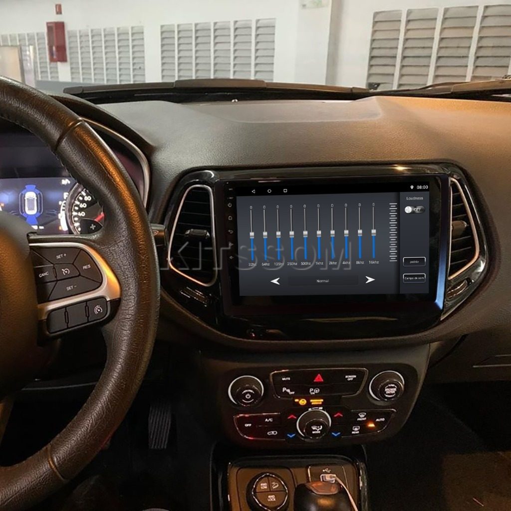 Multimídia Jeep Compass 2017 2018 2019 2020 2021 V2 Carplay 9"-V2 CAR AUDIO-Kitssom