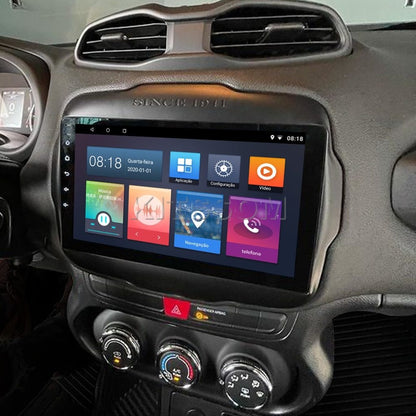 Multimídia Jeep Renegade 2018 2019 2020 2021 2022 V2 Carplay 9" 2015 2016 2017-V2 CAR AUDIO-Kitssom
