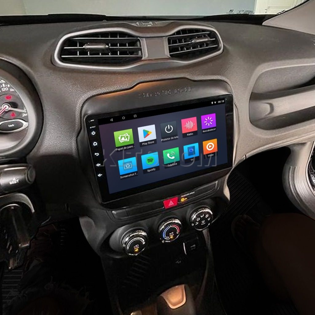 Multimídia Jeep Renegade 2018 2019 2020 2021 2022 V2 Carplay 9" 2015 2016 2017-V2 CAR AUDIO-Kitssom