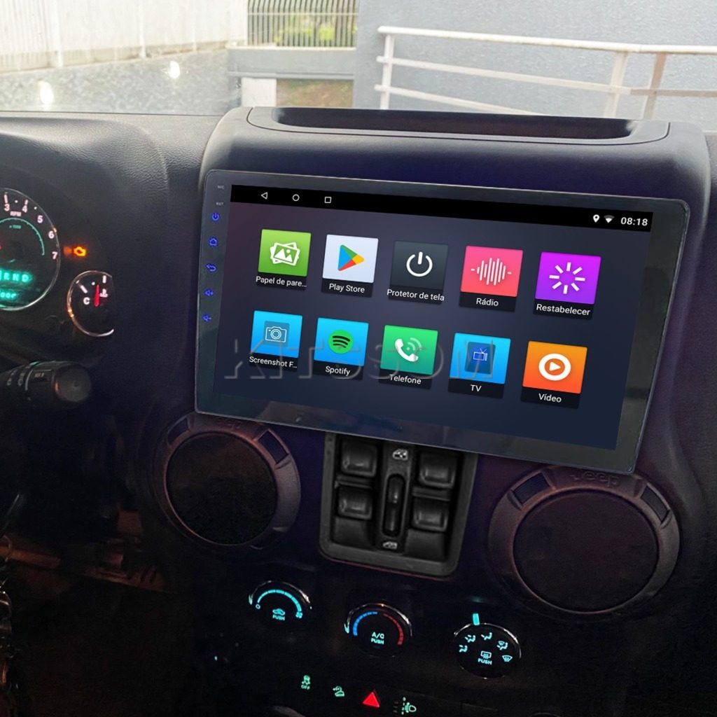 Multimídia Jeep Wrangler 2011 2012 2013 2014 2015 V2 Carplay 9" 2010-V2 CAR AUDIO-Kitssom