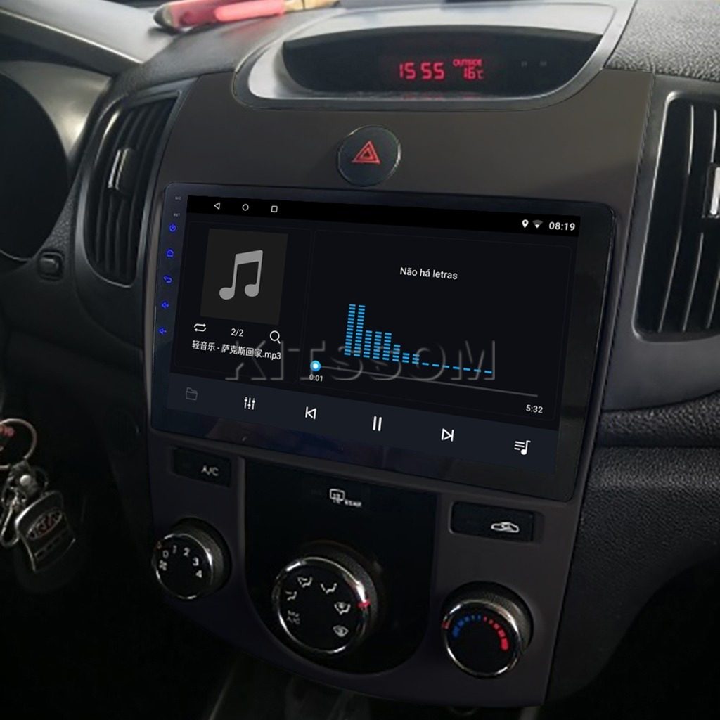 Multimídia Kia Cerato 2009 2010 2011 2012 AC AN V2 Carplay 9"-V2 CAR AUDIO-Kitssom