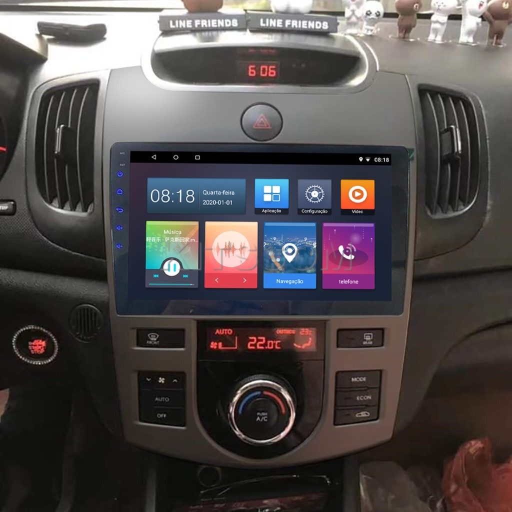Multimídia Kia Cerato 2009 2010 2011 2012 AC DIG V2 Carplay 9"-V2 CAR AUDIO-Kitssom