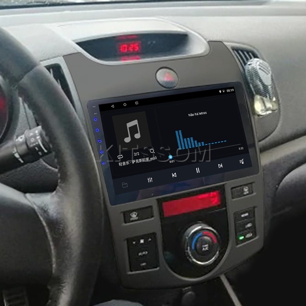 Multimídia Kia Cerato 2009 2010 2011 2012 AC DIG V2 Carplay 9"-V2 CAR AUDIO-Kitssom