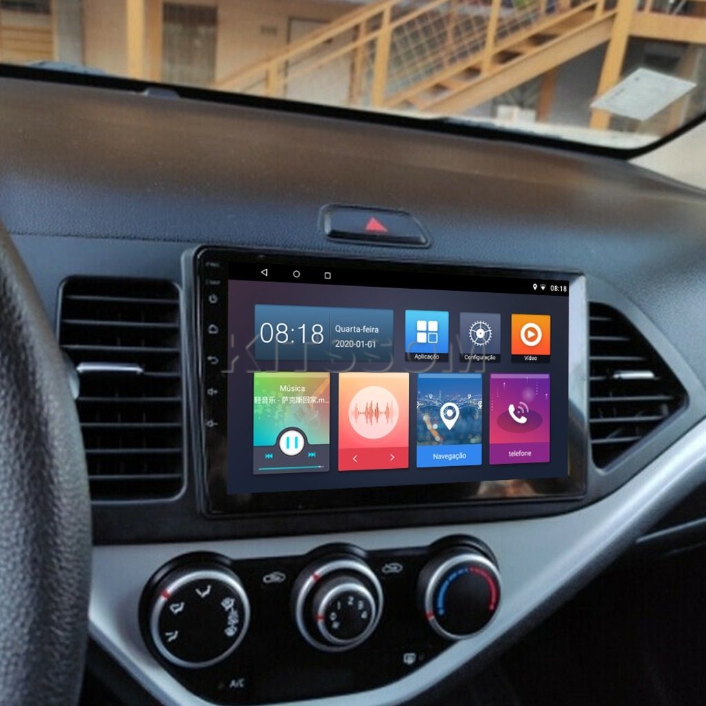 Multimídia Kia Picanto 2013 2014 2015 2016 2017 V2 Carplay 9" 2011 2012-V2 CAR AUDIO-Kitssom