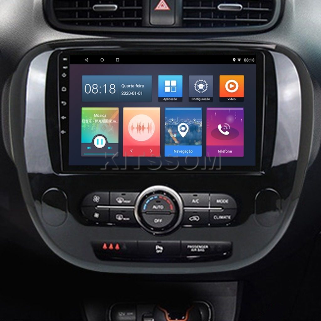 Multimídia Kia Soul 2014 2015 2016 2017 2018 2019 V2 Carplay 9"-V2 CAR AUDIO-Kitssom