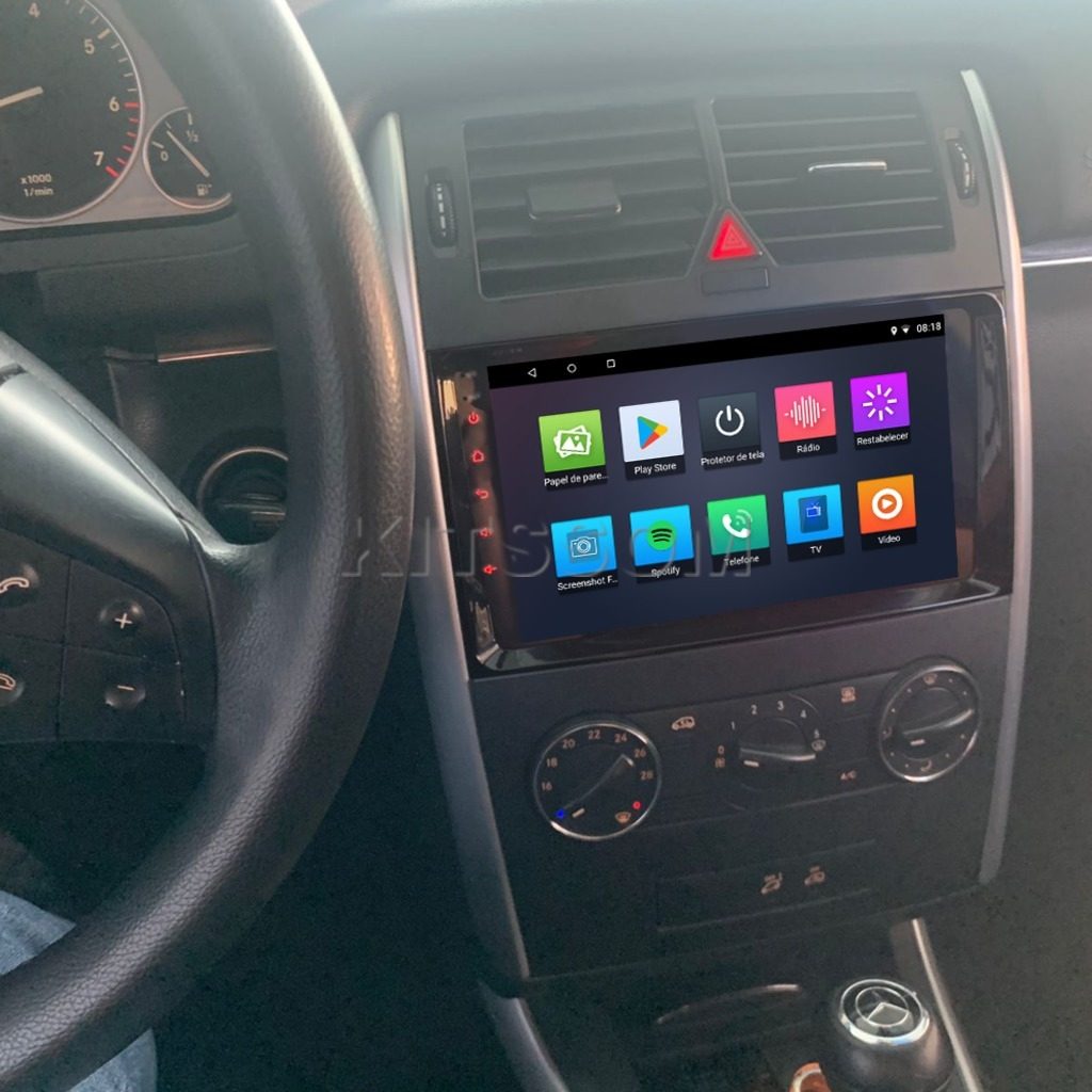 Multimídia Mercedes Benz B180 B200 2011 2012 2013 V2 Carplay 9" 2006 2007 2008 2009 2010-V2 CAR AUDIO-Kitssom