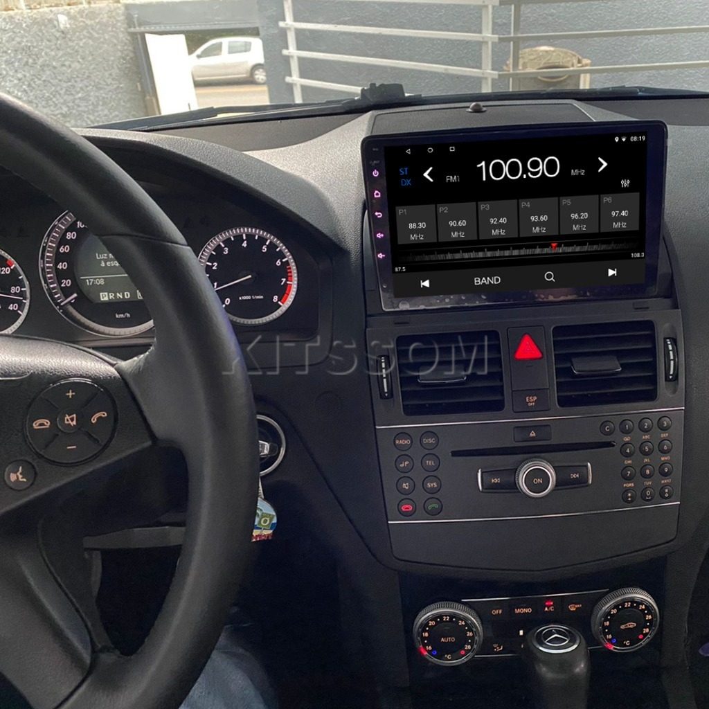 Multimídia Mercedes C180 C200 2008 2009 2010 2011 V2 Carplay 9"-V2 CAR AUDIO-Kitssom