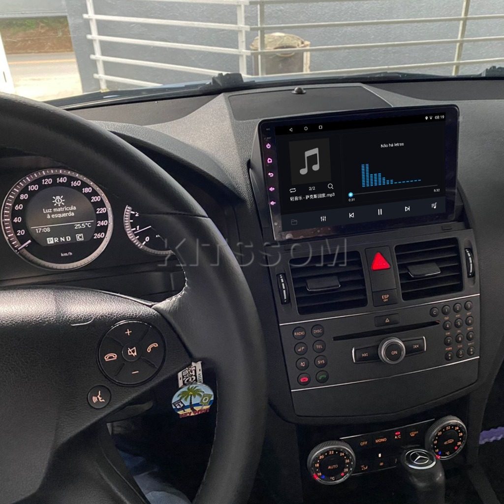 Multimídia Mercedes C180 C200 2008 2009 2010 2011 V2 Carplay 9"-V2 CAR AUDIO-Kitssom
