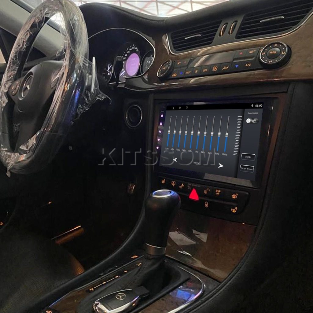 Multimídia Mercedes CLS Class W211 C219 2008 2009 V2 Carplay 9" 2001 2002 2003 2004 2005 2006 2007-V2 CAR AUDIO-Kitssom