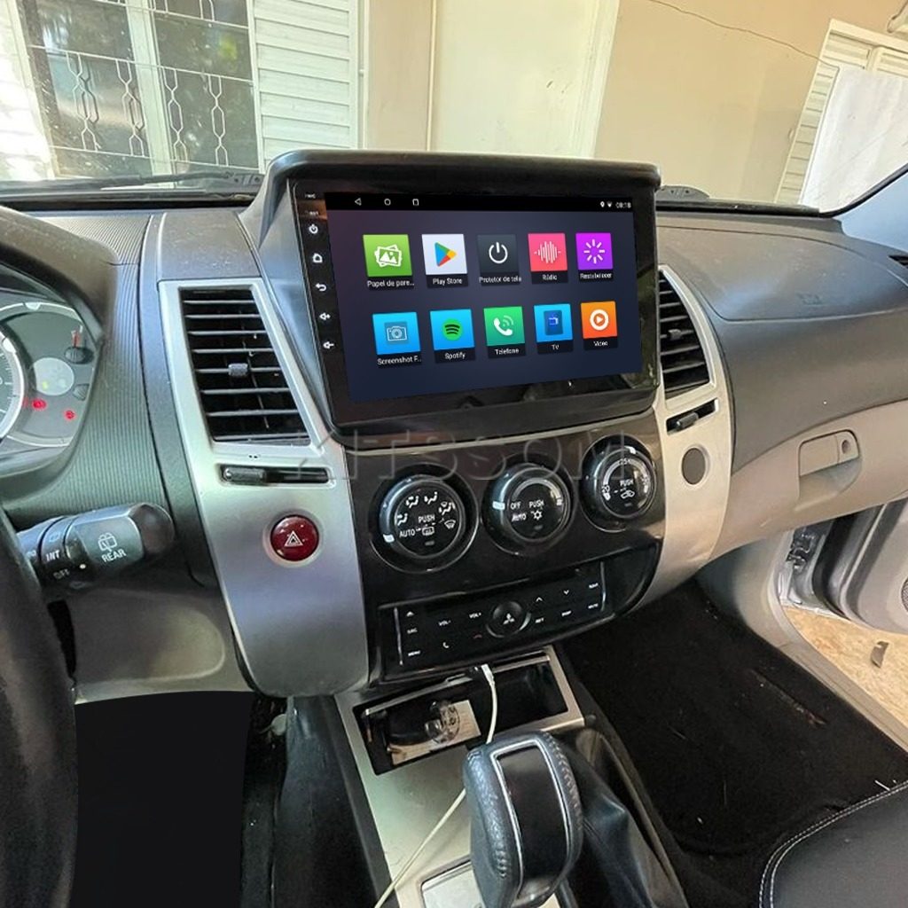 Multimídia L200 Pajero Dakar 2015 2016 2017 2018 V2 Carplay 9" 2008 2009 2010 2011 2012 2013 2014-V2 CAR AUDIO-Kitssom