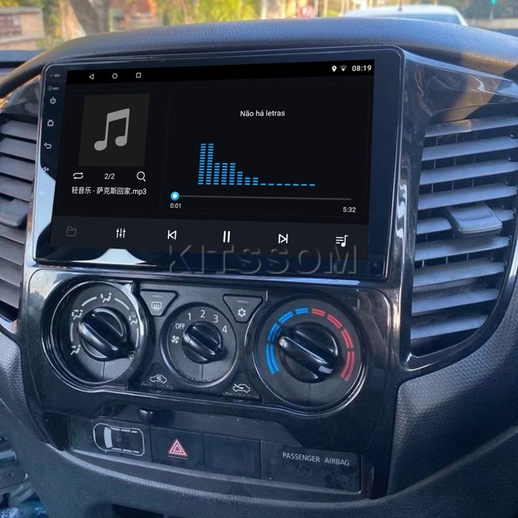 Multimídia L200 Triton 2020 2021 2022 2023 AC AN V2 Carplay 9" 2017 2018 2019-V2 CAR AUDIO-Kitssom