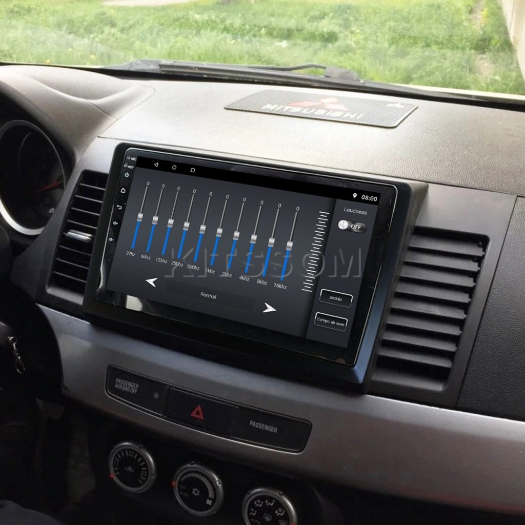 Multimídia Mitsubishi Lancer 2017 2018 2019 2020 V2 Carplay 9" 2009 2010 2011 2012 2013 2014 2015 2016-V2 CAR AUDIO-Kitssom