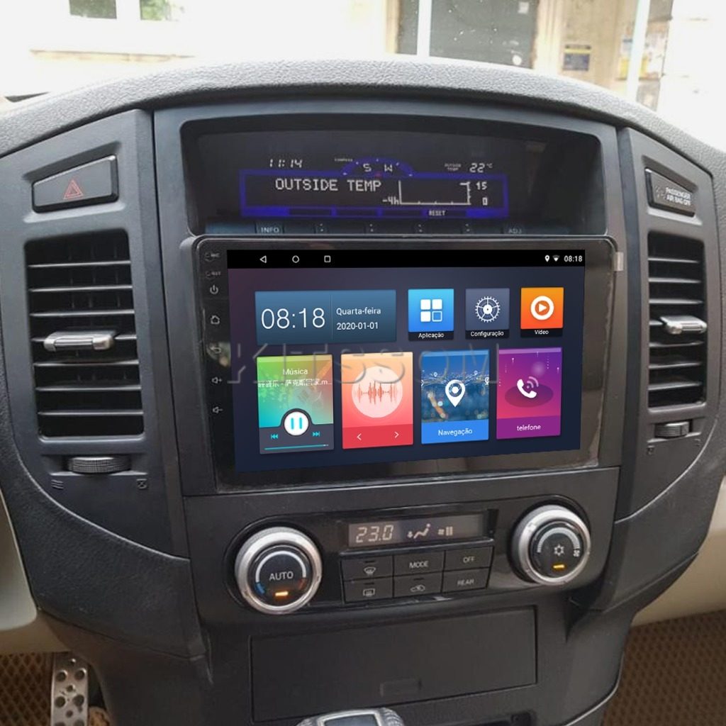Multimídia Pajero Full 2017 2018 2019 2020 2021 V2 Carplay 9" 2006 2007 2008 2009 2010 2011 2012 2013 2014 2015 2016-V2 CAR AUDIO-Kitssom