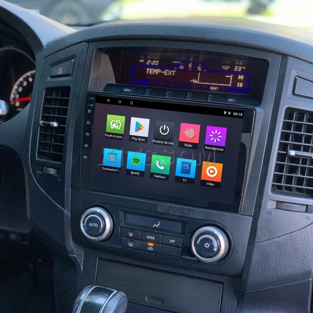 Multimídia Pajero Full 2017 2018 2019 2020 2021 V2 Carplay 9" 2006 2007 2008 2009 2010 2011 2012 2013 2014 2015 2016-V2 CAR AUDIO-Kitssom
