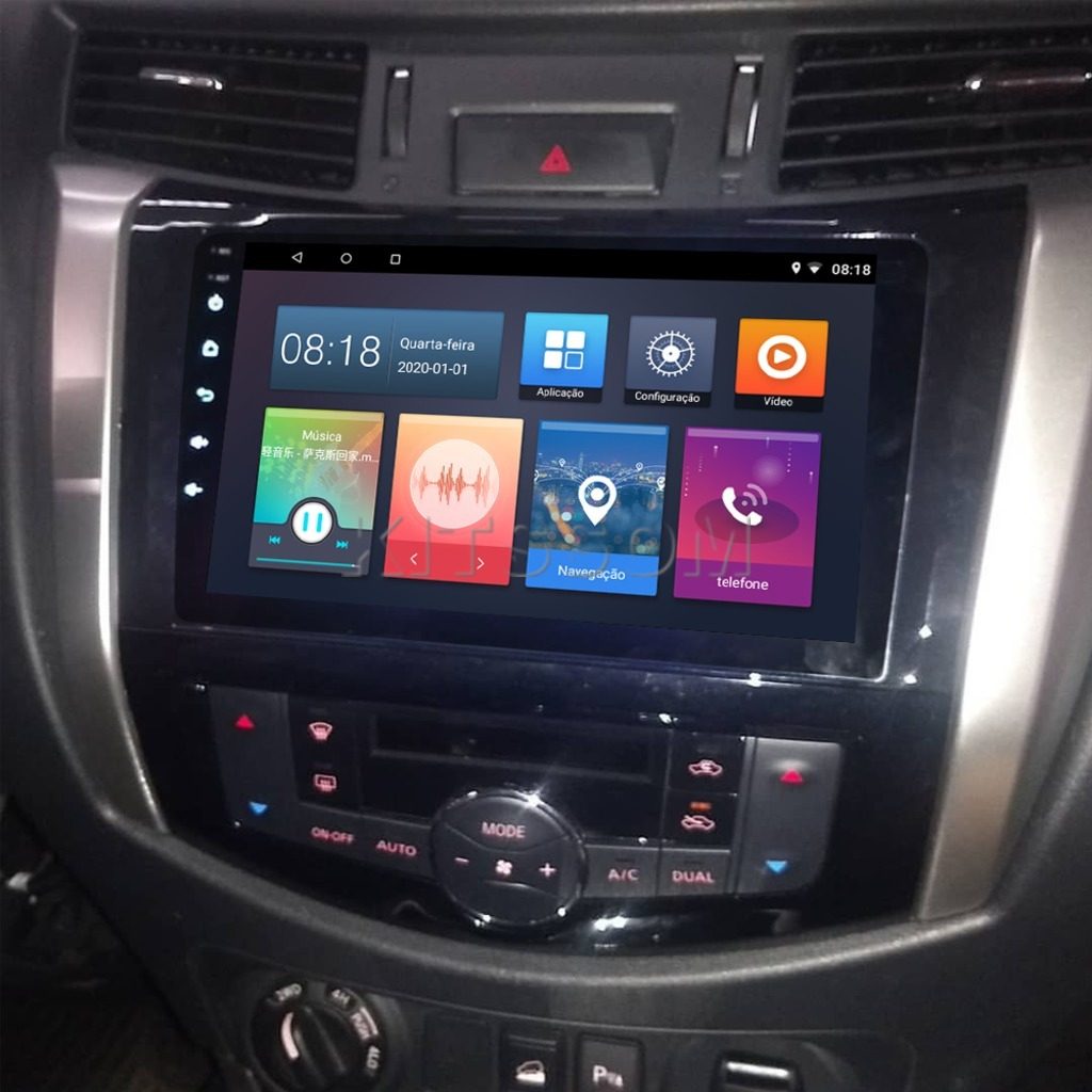 Multimídia Nissan Frontier 2020 2021 2022 2023 V2 Carplay 9" 2014 2015 2016 2017 2018 2019-V2 CAR AUDIO-Kitssom