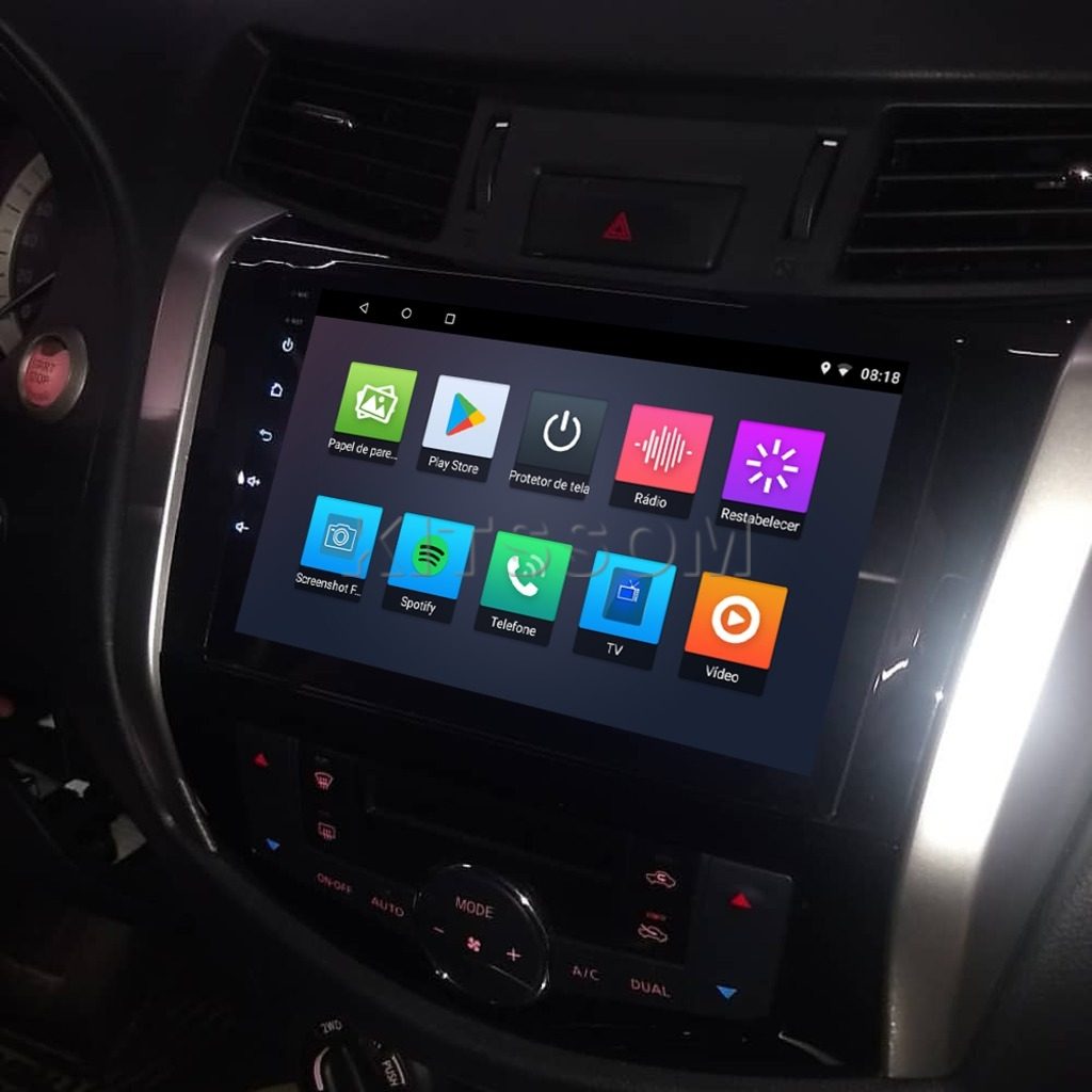 Multimídia Nissan Frontier 2020 2021 2022 2023 V2 Carplay 9" 2014 2015 2016 2017 2018 2019-V2 CAR AUDIO-Kitssom
