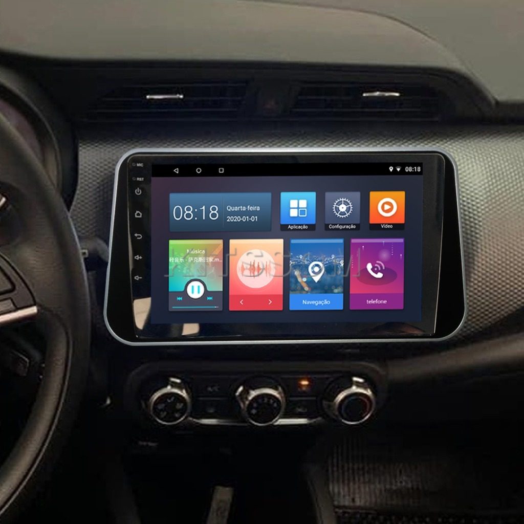 Multimídia Nissan Kicks 2019 2020 2021 2022 2023 V2 Carplay 9" 2015 2016 2017 2018-V2 CAR AUDIO-Kitssom