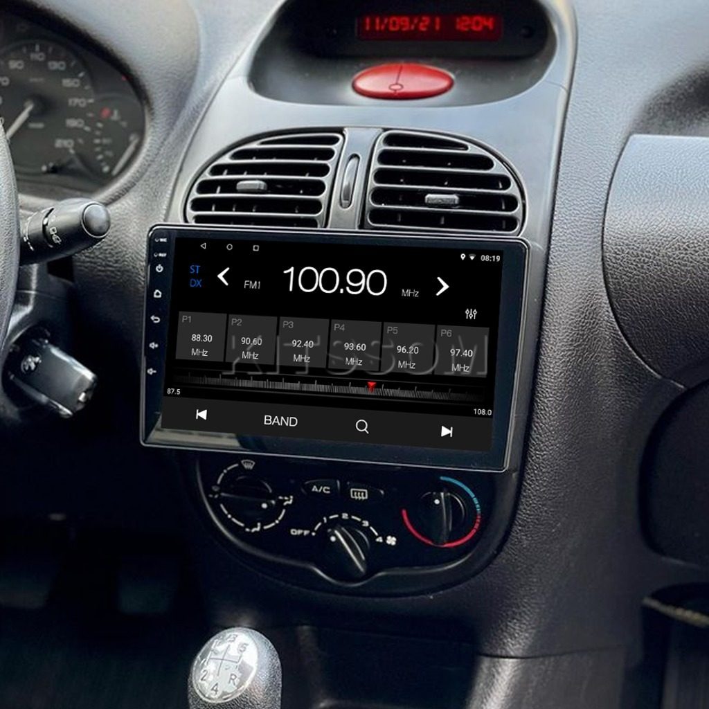 Multimídia Peugeot 206 2012 2013 2014 2015 2016 V2 Carplay 9" 2000 2001 2002 2003 2004 2005 2006 2007 2008 2009 2010 2011-V2 CAR AUDIO-Kitssom