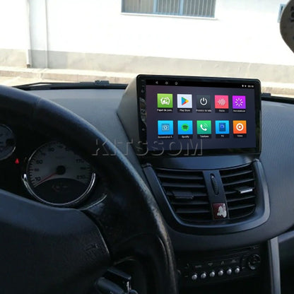 Multimídia Peugeot 207 2010 2011 2012 2013 2014 V2 Carplay 9" 2007 2008 2009-V2 CAR AUDIO-Kitssom