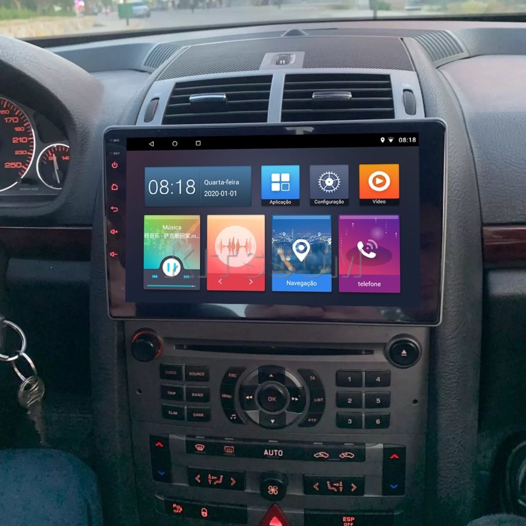 Multimídia Peugeot 407 2006 2007 2008 2009 2010 V2 Carplay 9" 2004 2005-V2 CAR AUDIO-Kitssom