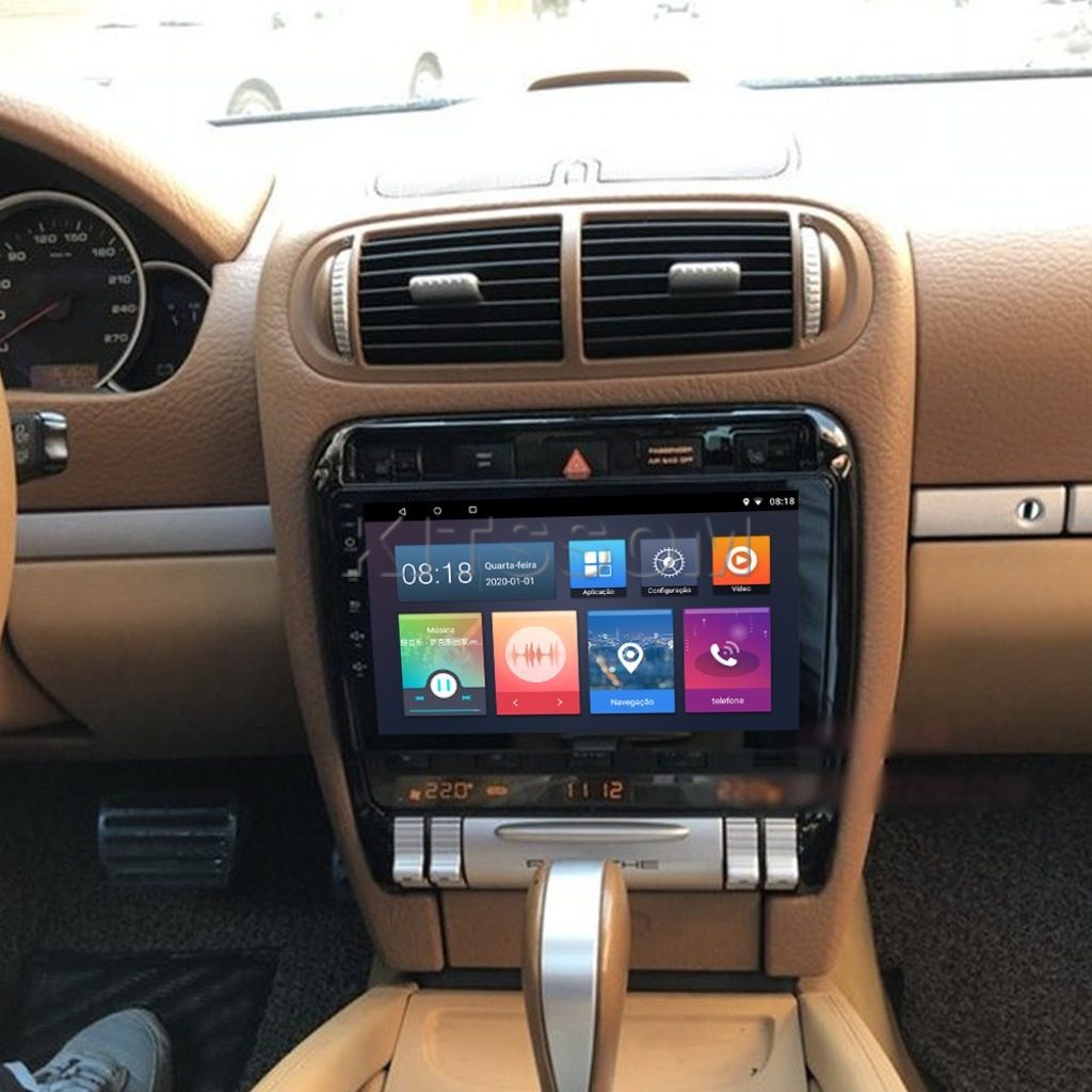 Multimídia Porsche Cayenne 2010 2011 2012 2013 V2 Carplay 9" 2002 2003 2004 2005 2006 2007 2008 2009-V2 CAR AUDIO-Kitssom
