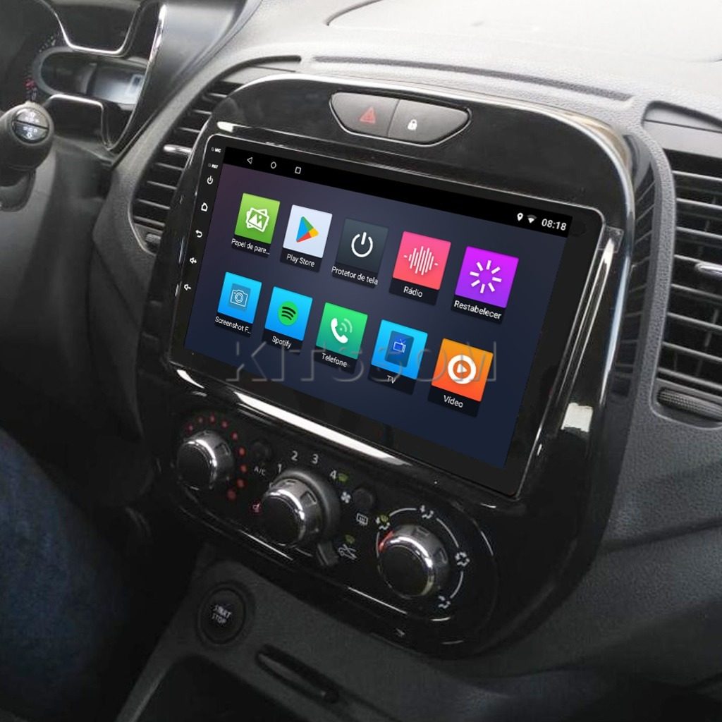 Multimídia Captur 2017 2018 2019 2020 2021 2022 V2 Carplay 9" 2014 2015 2016-V2 CAR AUDIO-Kitssom