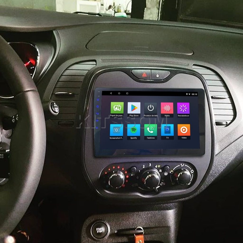 Multimídia Captur 2019 2020 2021 2022 Avançada V2 Carplay 9" 2014 2015 2016 2017 2018-V2 CAR AUDIO-Kitssom