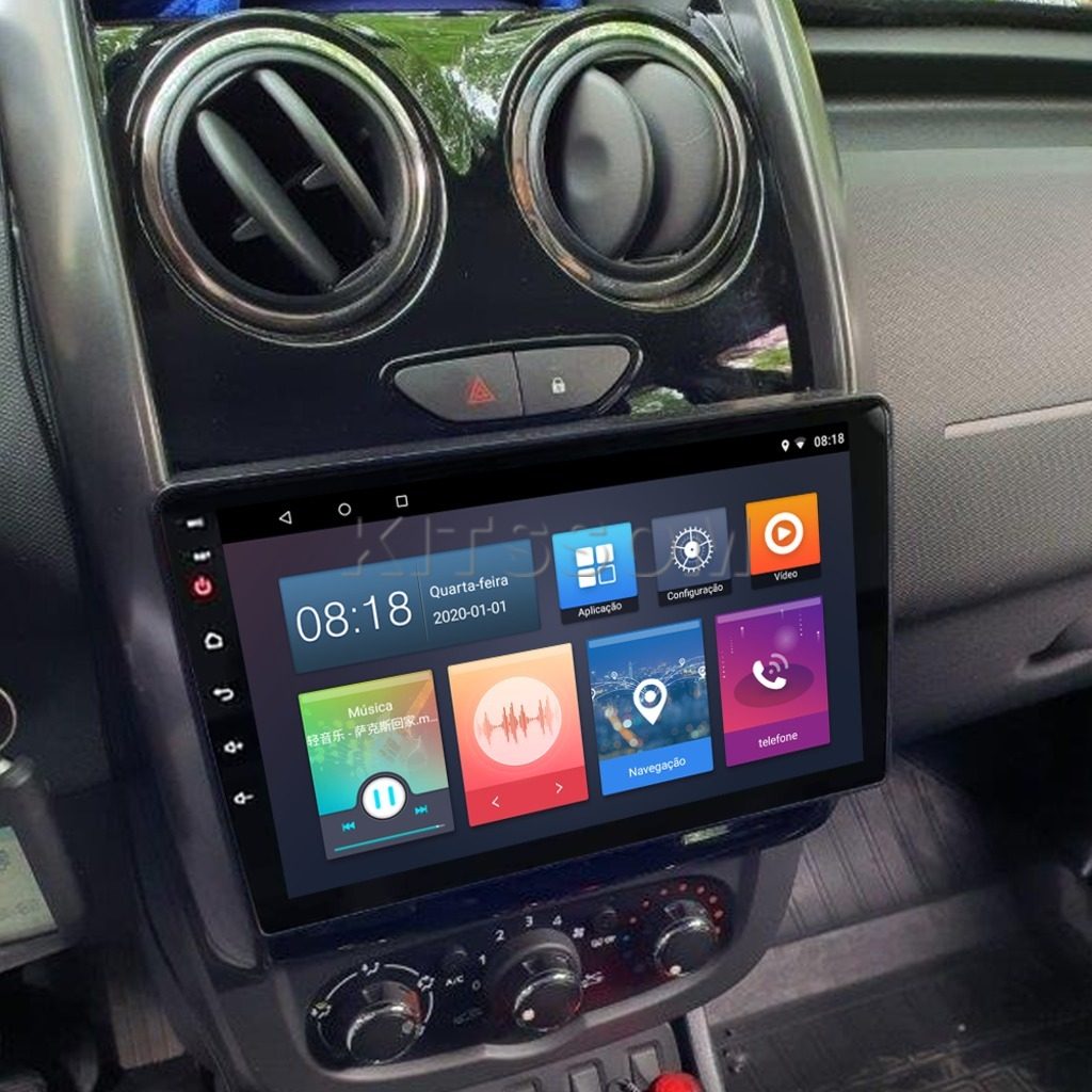 Multimídia Duster 2015 2016 2017 2018 2019 2020 V2 Carplay 9"-V2 CAR AUDIO-Kitssom