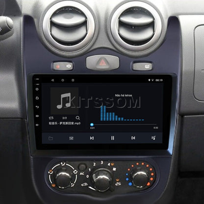 Multimídia Sandero Logan 2011 2012 2013 2014 2015 V2 Carplay 9"-V2 CAR AUDIO-Kitssom
