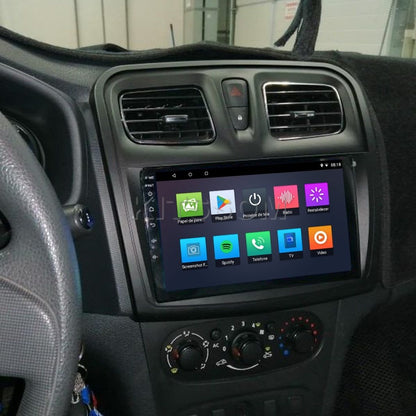 Multimídia Sandero Logan 2019 2020 2021 2022 2023 V2 Carplay 9" 2014 2015 2016 2017 2018-V2 CAR AUDIO-Kitssom