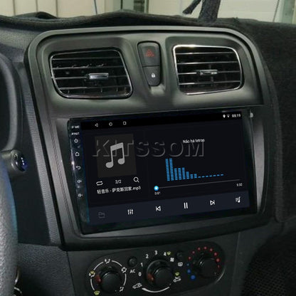Multimídia Sandero Logan 2019 2020 2021 2022 2023 V2 Carplay 9" 2014 2015 2016 2017 2018-V2 CAR AUDIO-Kitssom