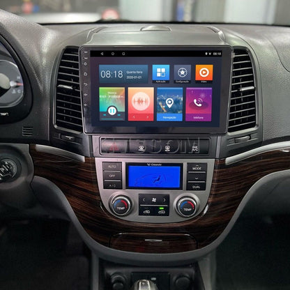 Multimídia Santa Fé 2008 2009 2010 2011 2012 2013 V2 Carplay 9"-V2 CAR AUDIO-Kitssom