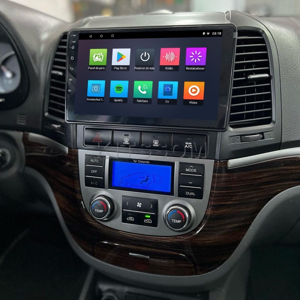 Multimídia Santa Fé 2008 2009 2010 2011 2012 2013 V2 Carplay 9"-V2 CAR AUDIO-Kitssom