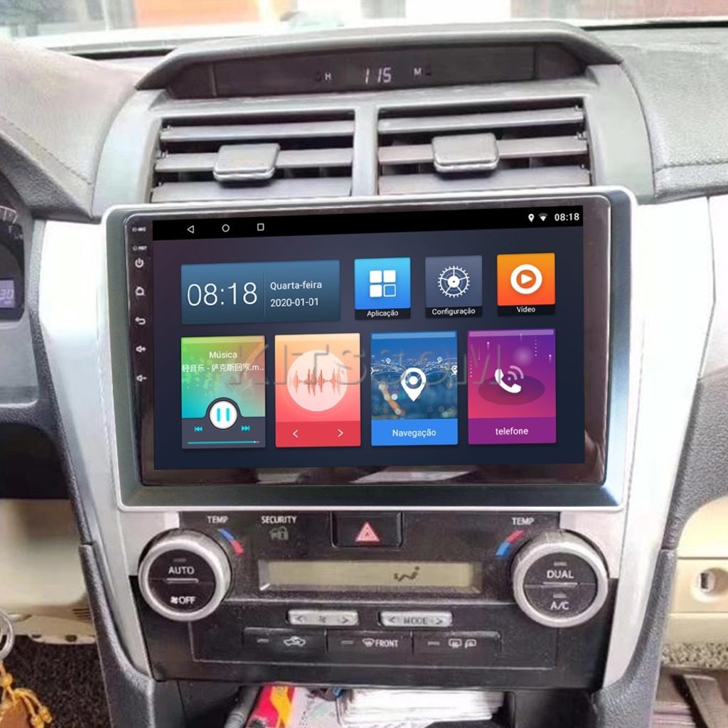 Multimídia Toyota Camry 2011 2012 2013 V2 Carplay 9"-V2 CAR AUDIO-Kitssom