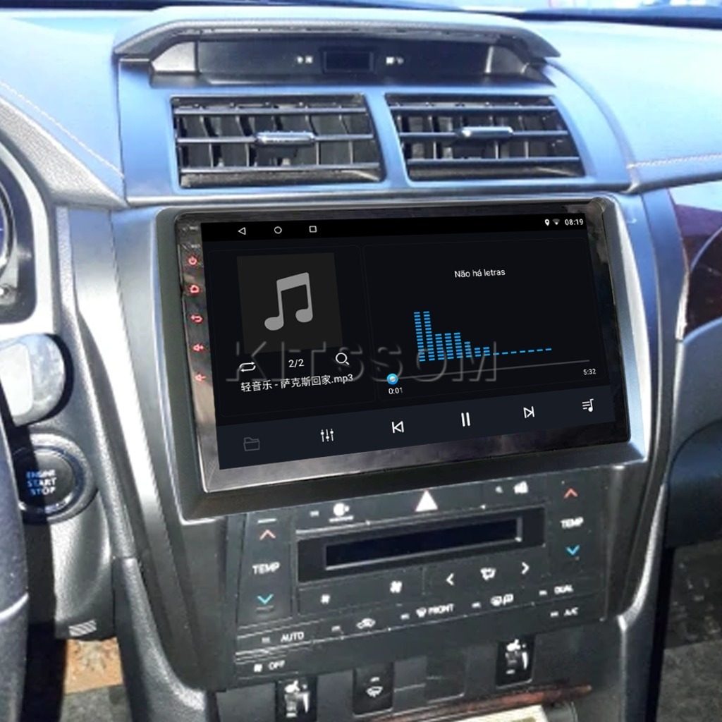 Multimídia Toyota Camry 2014 2015 2016 2017 2018 V2 Carplay 9" 2013-V2 CAR AUDIO-Kitssom