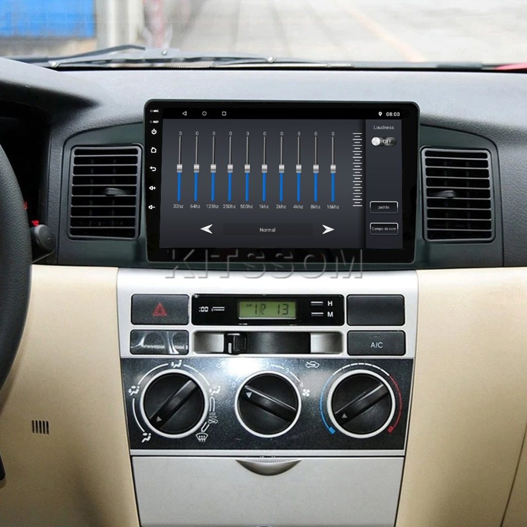 Multimídia Toyota Corolla 2005 2006 2007 2008 V2 Carplay 9" 2003 2004-V2 CAR AUDIO-Kitssom