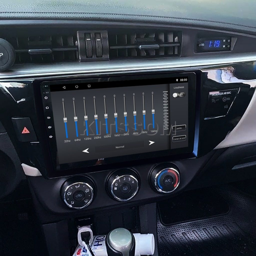 Multimídia Toyota Corolla 2015 2016 2017 V2 Carplay 9"-V2 CAR AUDIO-Kitssom