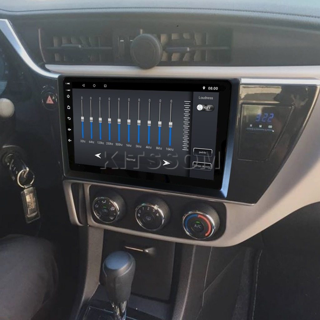 Multimídia Toyota Corolla 2017 2018 2019 V2 Carplay 9"-V2 CAR AUDIO-Kitssom